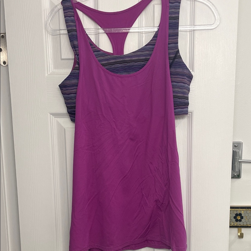 lululemon athletica Purple and Pink Tank Tops